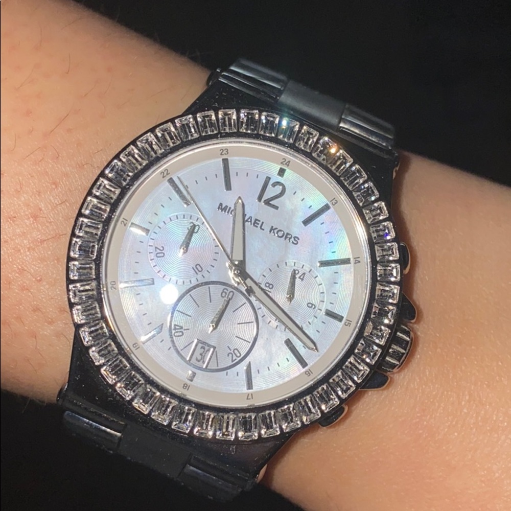 MK stainless steel beautiful diamond watch.